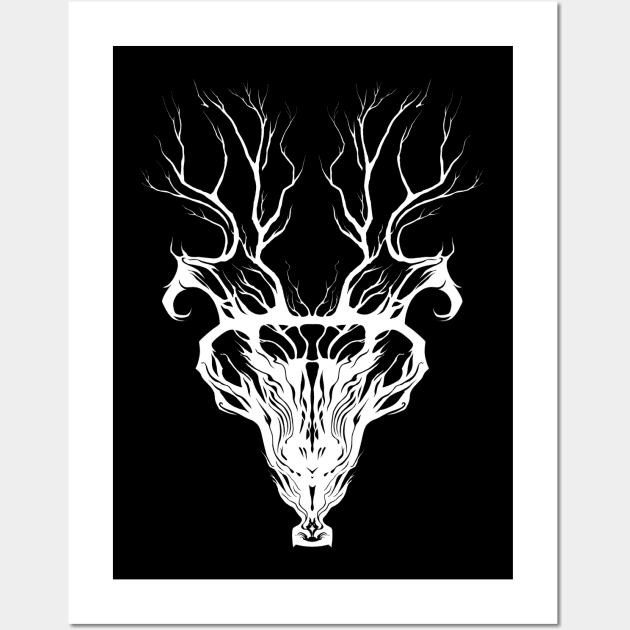 Deer spirit skull Wall Art by DarksmithMiniatures